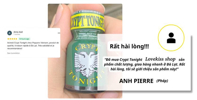 Popper Crypt Tonight 10ml mạnh nhất tăng khoái cảm tức thì